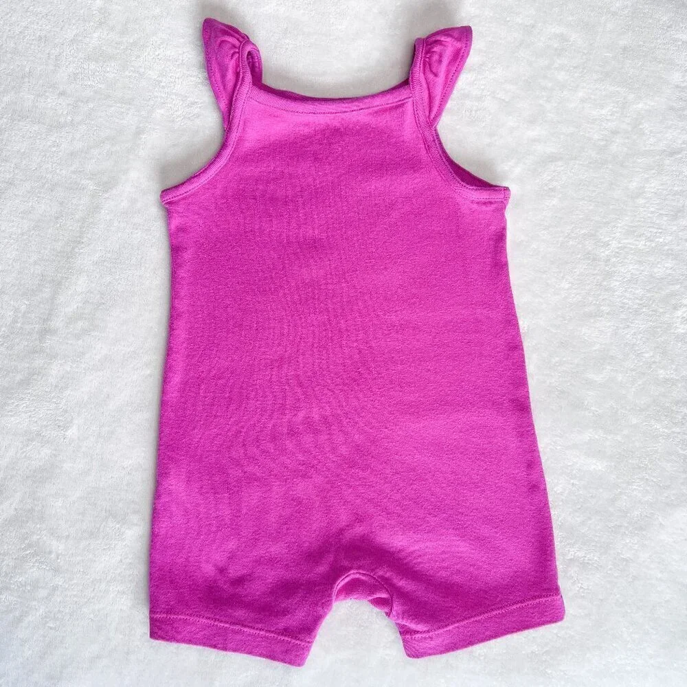 Carter's One Piece Romper | Baby Girls | 12 Months | Pink | Sleeveless